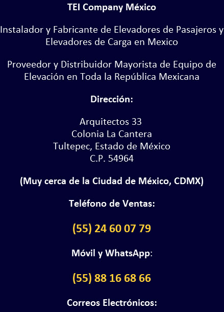 Fabricante de Elevadores de Carga Industriales en Mexico